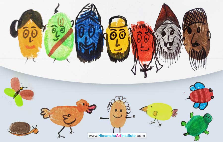 Online Thumb Painting Workshop for Kids in Delhi