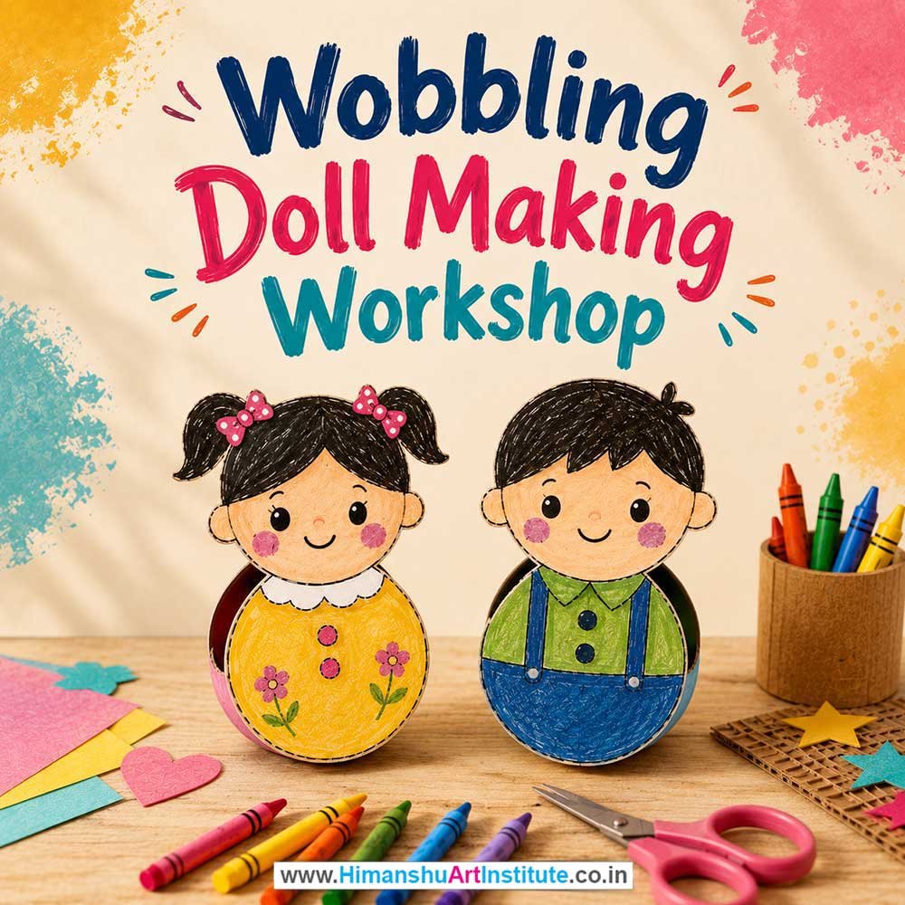 Wobbling Doll Making Workshop for Kids and Children in Delhi, Online Wobbling Doll Making Workshp for Kds, Best Art & Craft Workshop for Children near Me