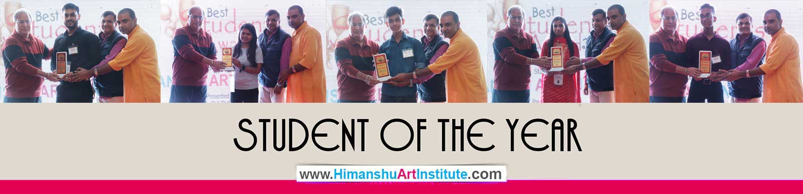 Students of the Year - Soni was Awarded Best Student for Fine Arts 2018 and Ayush Agnihotri was Awarded Best Student for Drawing & Painting 2018 at Himanshu Art Institute