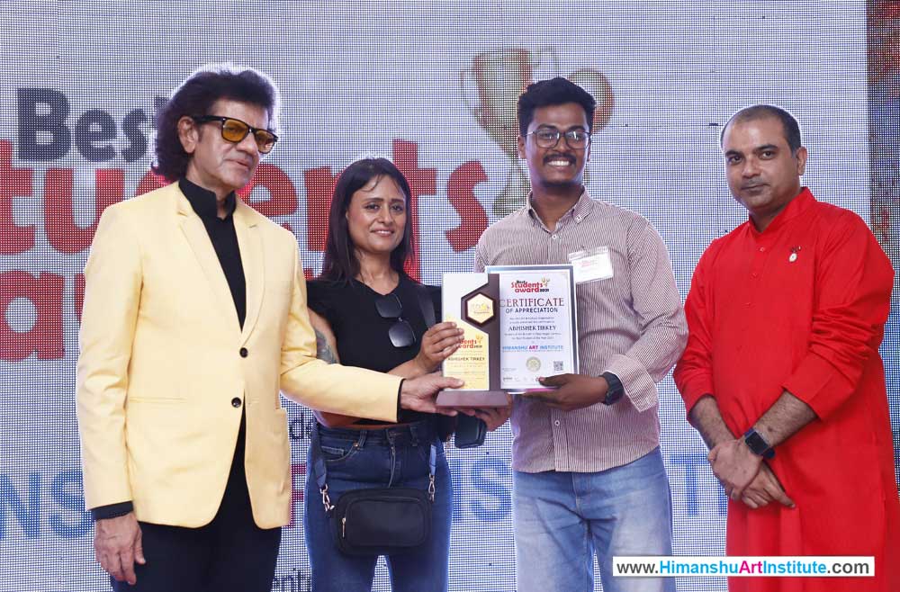 Abhishek Tirkey Awarded for Best Student in Art & Crafts at Himanshu Art Institute