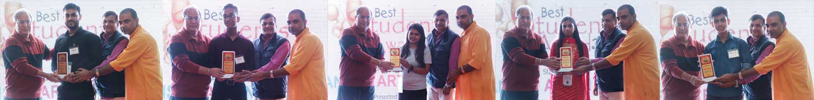 Akash Maurya was Awarded 'Student of the Year 2019' for Best Fine Art Student, Abhishek Bisht was Awarded 'Student of the Year 2019' for Best Drawing & Painting Student, and Bindu Kohli was Awarded 'Student of the Year 2019' for Best Painting Student