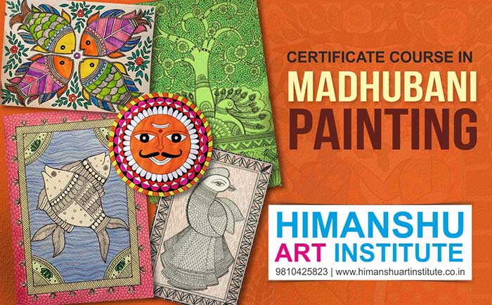 PHOTOJAANIC Madhubani Art Canvas Painting | Eye-catching geometrical  patterns | Traditional Art Painting for Home