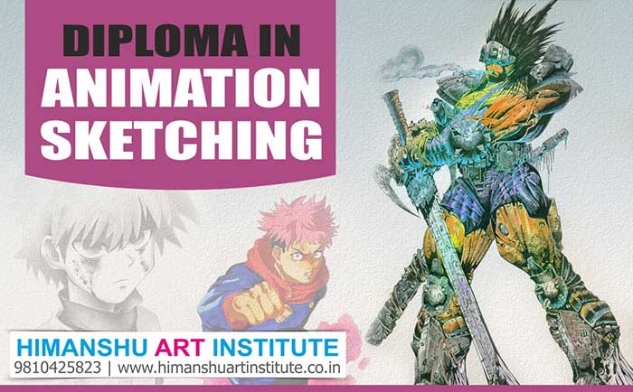 Professional Diploma Course in in Animation Sketching, Career in Animation, Animation Drawing Courses in Delhi, India