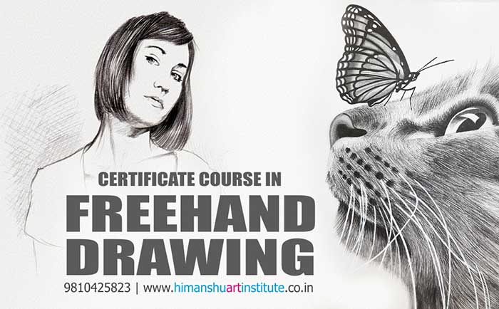 Professional Certificate Course in Freehand Drawing, Basic Drawing Classes, Freehand Drawing Classes in Delhi, Online Best Drawing Classes in Delhi, India