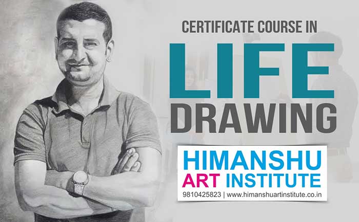 Professional Certificate Course in Life Drawing, Life Drawing Classes, Live Sketching Classes, Model Drawing Classes, Online Best Life Drawing Classes in Delhi, India