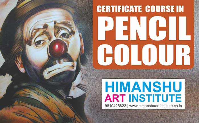 Online Professional Certificate Course in Coloured Pencil Drawing, Pencil Colour Shading Classes in DDelhi, Best Institute of Coloured Pencil Drawing in Delhi, India