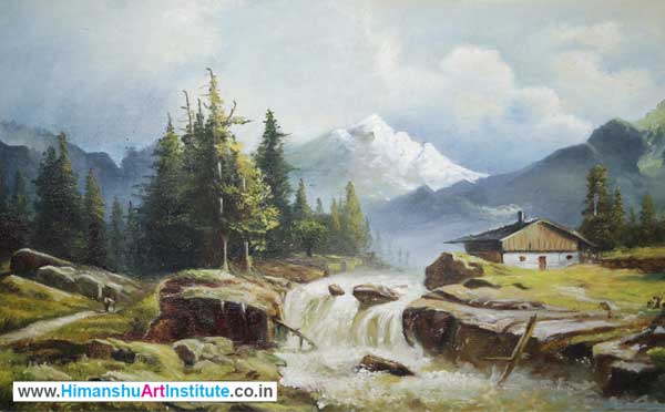 Online Professional Certificate Course in Landscapes Painting, Landscapes Painting Classes in Delhi, Online Certificate Classes, Landscape Drawing Classes, Nature Drawing, Online Best Landscape Painting Classes in Delhi, India