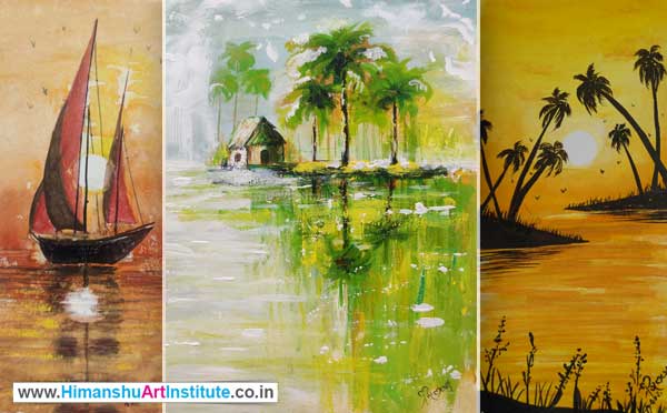 Online Professional Certificate Course in Landscapes Painting, Landscapes Painting Classes in Delhi, Online Certificate Classes, Landscape Drawing Classes, Nature Drawing, Online Best Landscape Painting Classes in Delhi, India