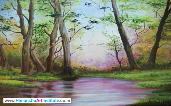 Online Professional Certificate Course in Landscapes Painting, Landscapes Painting Classes in Delhi, Online Certificate Classes, Landscape Drawing Classes, Nature Drawing, Online Best Landscape Painting Classes in Delhi, India