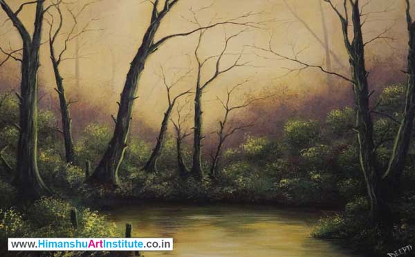 Online Professional Certificate Course in Landscapes Painting, Landscapes Painting Classes in Delhi, Online Certificate Classes, Landscape Drawing Classes, Nature Drawing, Online Best Landscape Painting Classes in Delhi, India