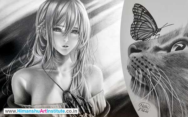 Online Professional Certificate Course in Pencil Shading, Pencil Shading Classes in Delhi, Pencil Portrait Drawing Classes, Pencil Shading Course, Online Best Pencil Shading Drawing Classes in Delhi, India