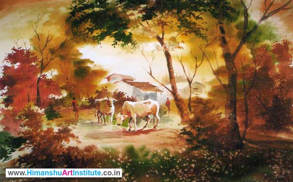 Online Professional Certificate Course in Water Colour Painting, Watercolour Painting Classes, Watercolor Painting Classes, Water Colour Painting Course, Watercolor Painting Course, Online Water Colour Painting Classes in Delhi, India